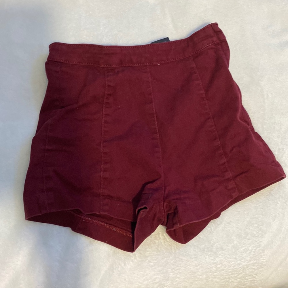 H & m  size 4 (more like 2) red high waisted jean shorts